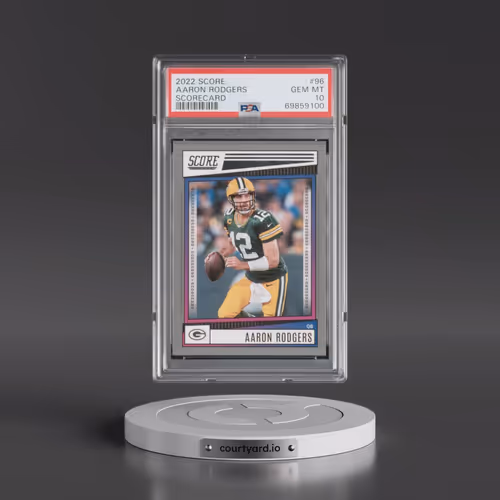 2022 Panini Score #96 Aaron Rodgers - Scorecard (PSA 10 GEM MINT)