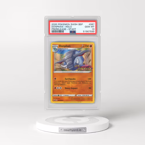 2020 Pokémon Swsh Black Star Promo #067 Donphan - Holo Prerelease-Staff (PSA 10 GEM MINT)