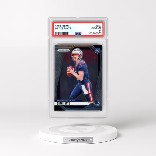 2024 Panini Prizm #329 Drake Maye (PSA 10 GEM MINT)