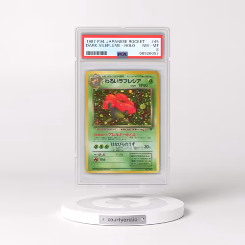 1997 Pokémon Rocket #45 Dark Vileplume - Holo (PSA 8 NM-MT)