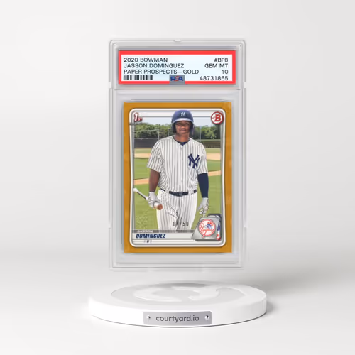 2020 Bowman Paper Prospects #BP8 Jasson Dominguez - Gold (PSA 10 GEM MINT)