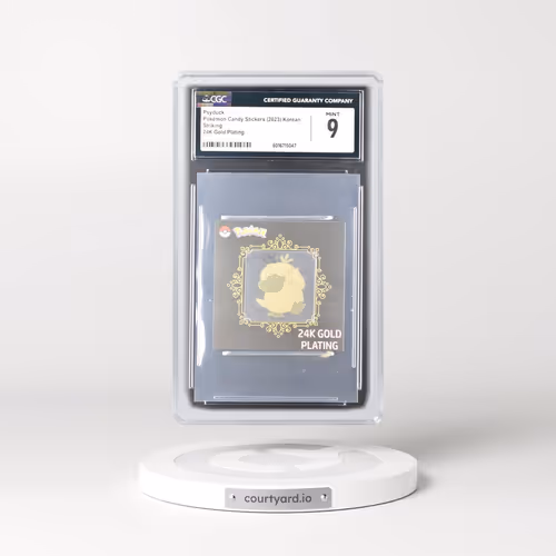 2023 Pokémon Popping Candy Stickers (2023 Striking) Psyduck - 24K Gold Plating (CGC 9 MINT)