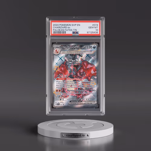 2024 Pokémon Svp EN-SV Black Star Promo #074 Charizard EX - Holo Paldean Fates Tin (PSA 10 GEM MINT)