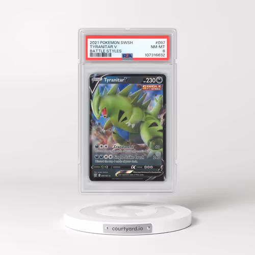 2021 Pokémon Sword & Shield Battle Styles #097 Tyranitar V - Holo (PSA 8 NM-MT)