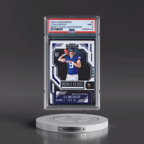 2024 Panini Contenders Draft Class Contenders #8 JJ McCarthy (PSA 9 MINT)