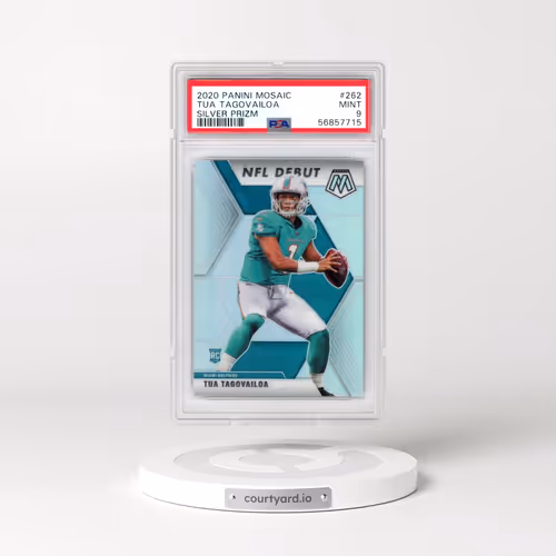 2020 Panini Mosaic #262 Tua Tagovailoa - Silver Prizm (PSA 9 MINT)