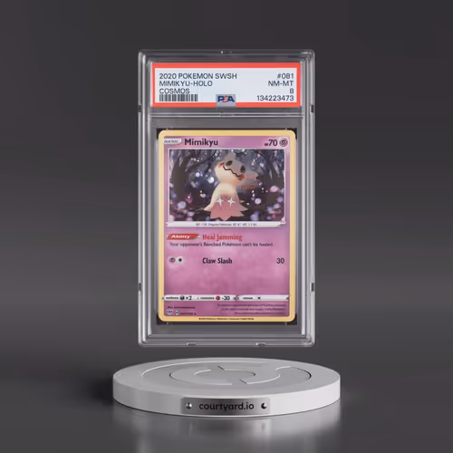 2020 Pokémon Sword & Shield Darkness Ablaze #081 Mimikyu - Holo Cosmos (PSA 8 NM-MT)
