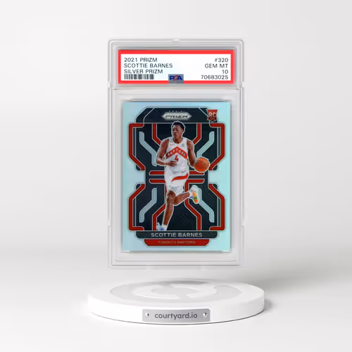 2021 Panini Prizm #320 Scottie Barnes - Silver Prizm (PSA 10 GEM MINT)