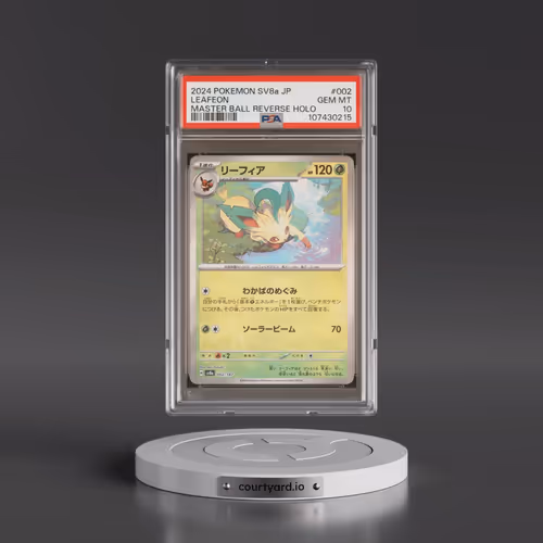 2024 Pokémon Sv8a-Terastal Fest EX #002 Leafeon - Reverse Holo Master Ball (PSA 10 GEM MINT)