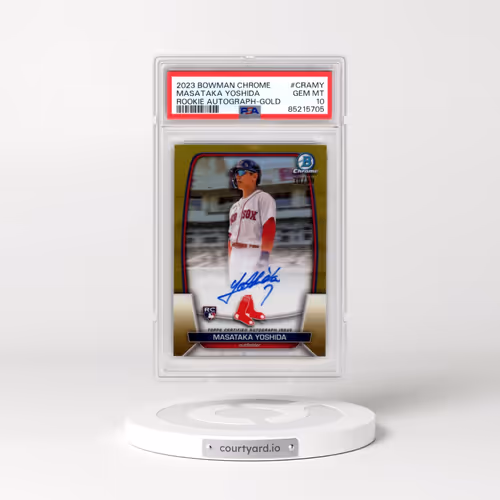 2023 Bowman Chrome Chrome Rookie Autograph #CRAMY Masataka Yoshida - Gold Refractor (PSA 10 GEM MINT