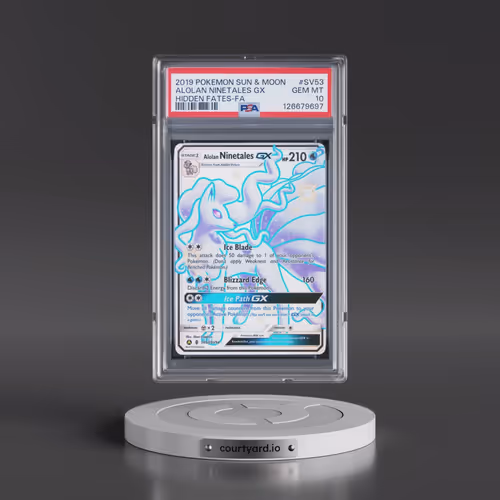 2019 Pokémon Sun & Moon Hidden Fates #SV53 Alolan Ninetales GX - Holo Full Art (PSA 10 GEM MINT)