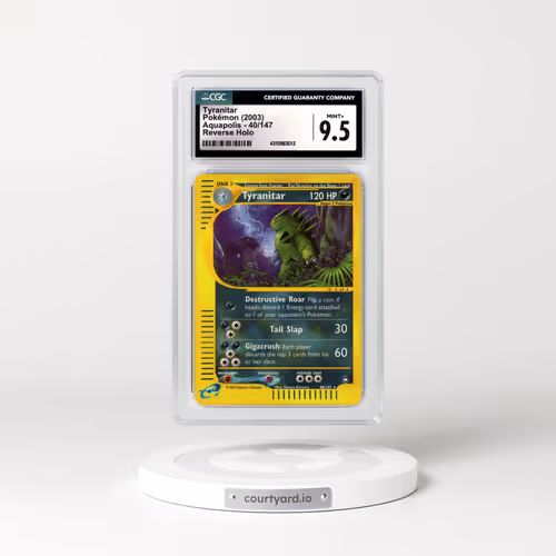 2003 Aquapolis #40 Tyranitar - Holo (CGC 9.5 MINT+)