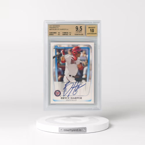 2011 Bowman Prospects #BP1B Bryce Harper AU (BGS 9.5 GEM MINT)