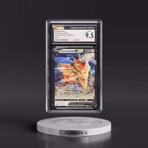 2022 Brilliant Stars #105/172 Zamazenta V - Holo (CGC 9.5 MINT+)