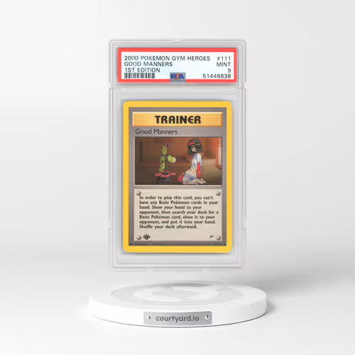 2000 Gym Heroes #111 Good Manners - 1st Edition (PSA 9 MINT)
