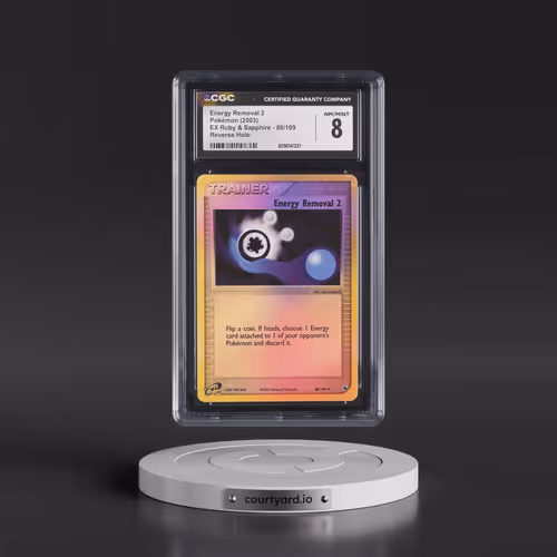 2003 EX Ruby & Sapphire (2003 Copyright, w/ "e" Symbol) #80/109 Energy Removal 2 - Reverse Holo (CGC