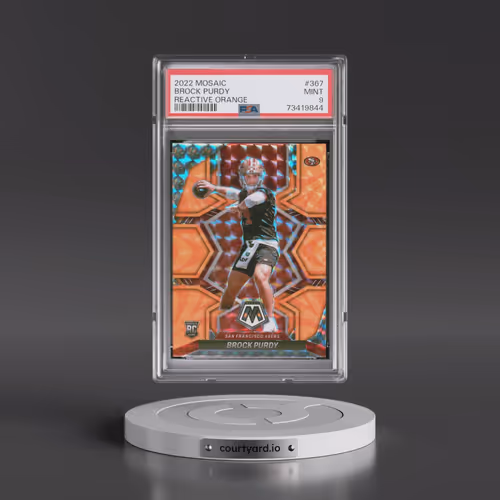 2022 Panini Mosaic #367 Brock Purdy - Reactive Orange (PSA 9 MINT)