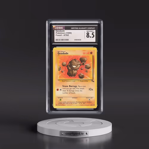 1999 Fossil #47/62 Geodude (CGC 8.5 NM-MT+)