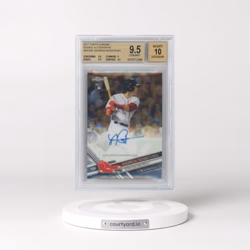 2017 Topps Chrome Rookie Autographs #RAABE Andrew Benintendi (BGS 9.5 GEM MINT)