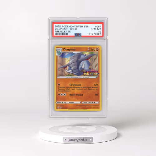 2020 Pokémon Swsh Black Star Promo #067 Donphan - Holo Prerelease (PSA 10 GEM MINT)
