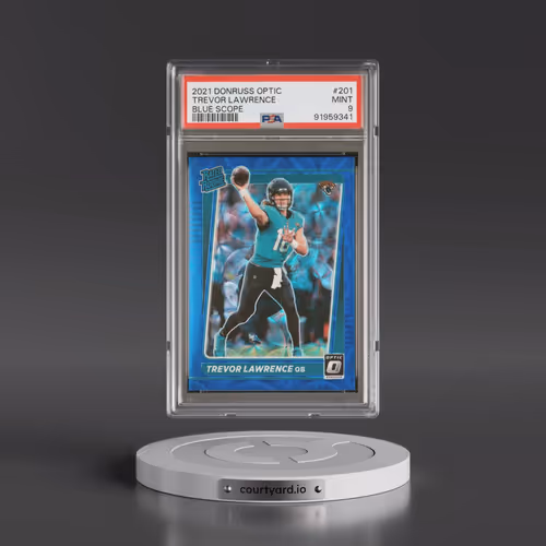 2021 Panini Donruss Optic #201 Trevor Lawrence - Blue Scope (PSA 9 MINT)