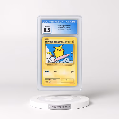 2016 Evolutions #111/108 Surfing Pikachu - Secret Rare (CGC 8.5 NM-MT+)