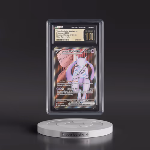 2025 Pokémon Dri EN-Destined Rivals #213 Team Rocket's Mewtwo EX - Holo Ultra Rare (CGC 10 PRISTINE)