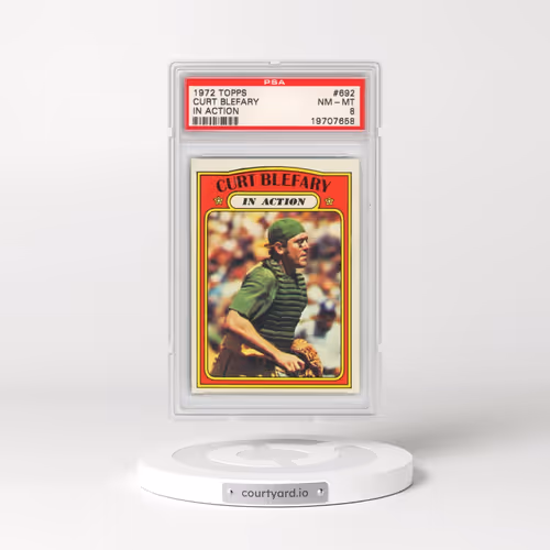 1972 Topps #692 Curt Blefary - In Action (PSA 8 NM-MT)