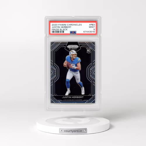 2020 Panini Chronicles Prizm Black #PB3 Justin Herbert (PSA 9 MINT)