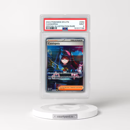 2024 Pokémon Sfa EN-Shrouded Fable #094 Cassiopeia - Special Illustration Rare (PSA 9 MINT)
