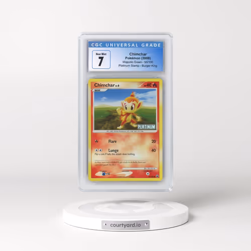 2008 Majestic Dawn #56/100 Chimchar - Platinum Stamp Burger King (CGC 7 NM)