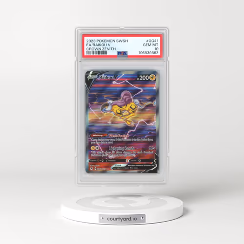2023 Pokémon Sword and Shield Crown Zenith #GG41 Raikou V - Holo Full Art (PSA 10 GEM MINT)
