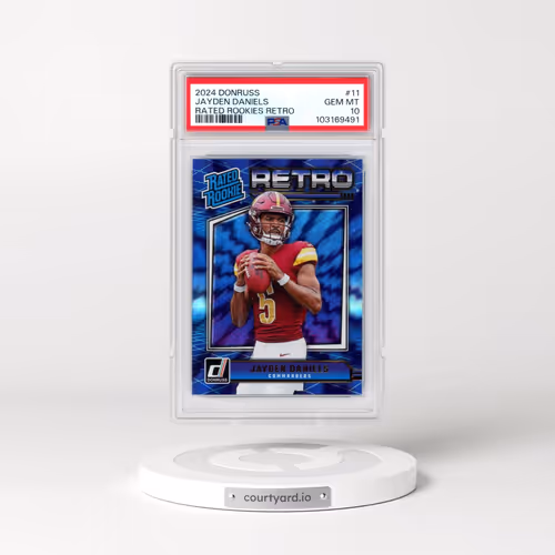 2024 Panini Donruss Rated Rookies Retro #11 Jayden Daniels (PSA 10 GEM MINT)