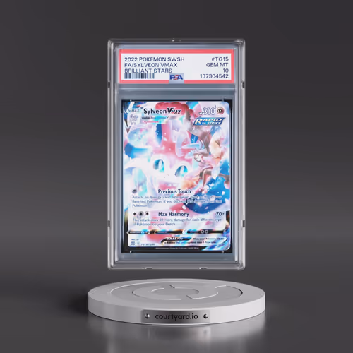 2022 Pokémon Sword & Shield Brilliant Stars #TG15 Sylveon Vmax - Full Art (PSA 10 GEM MINT)