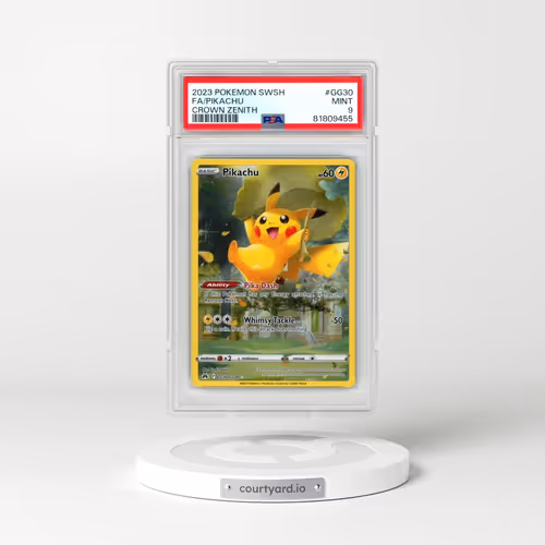2023 Pokémon Sword and Shield Crown Zenith #GG30 Pikachu - Full Art (PSA 9 MINT)