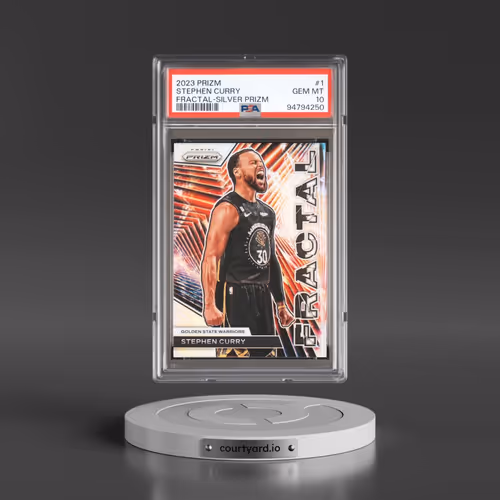 2023 Panini Prizm Fractal #1 Stephen Curry - Silver Prizm (PSA 10 GEM MINT)