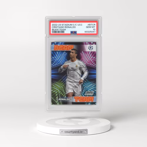 2022-23 Topps Stadium Club Chrome UEFA Club Competitions Beam Team #BTCR Cristiano Ronaldo (PSA 10 GEM MINT)