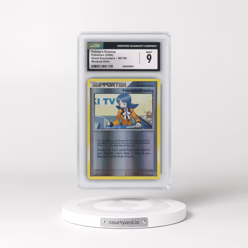 2008 Great Encounters #98/106 Felicity's Drawing - Reverse Holo (CGC 9 MINT)