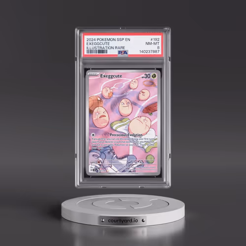 2024 Pokémon Ssp EN-Surging Sparks #192 Exeggcute - Illustration Rare (PSA 8 NM-MT)