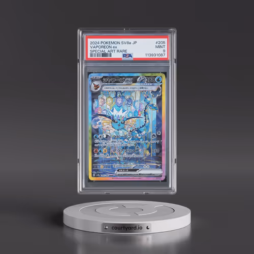 2024 Pokémon Sv8a-Terastal Fest EX #205 Vaporeon EX - Holo Special Art Rare (PSA 9 MINT)