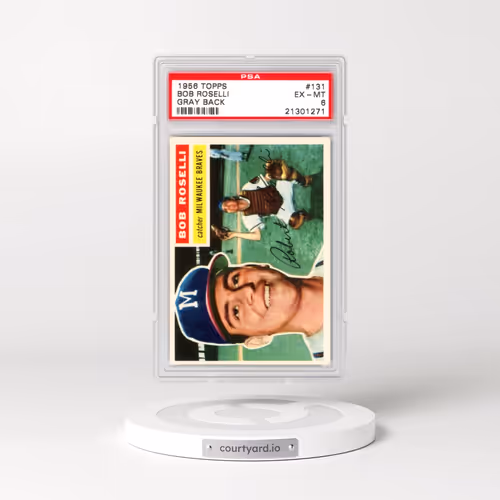 1956 Topps #131 Bob Roselli - Gray Back (PSA 6 EX-MT)