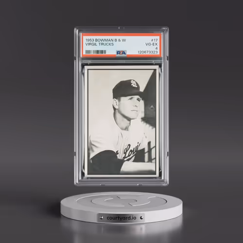 1953 Bowman B & W #17 Virgil Trucks (PSA 4 VG-EX)