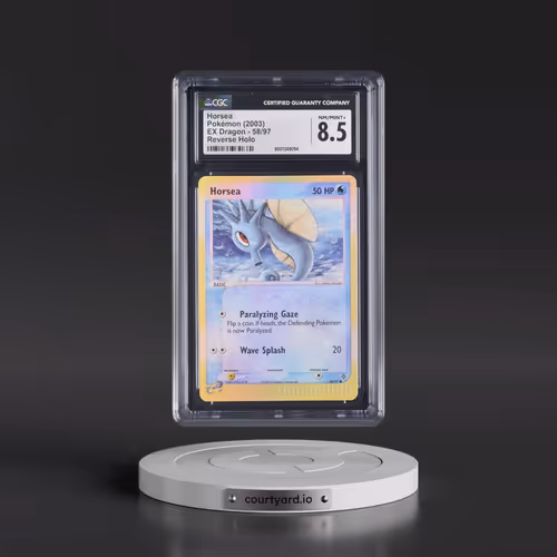 2003 EX Dragon (2003 Copyright, w/ "e" Symbol) #58/97 Horsea - Reverse Holo (CGC 8.5 NM-MT+)