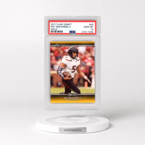 2017 Leaf Draft #56 Pat Mahomes II - Gold (PSA 10 GEM MINT)
