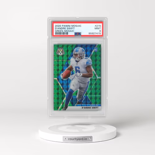 2020 Panini Mosaic #215 D'Andre Swift - Green Mosaic (PSA 9 MINT)