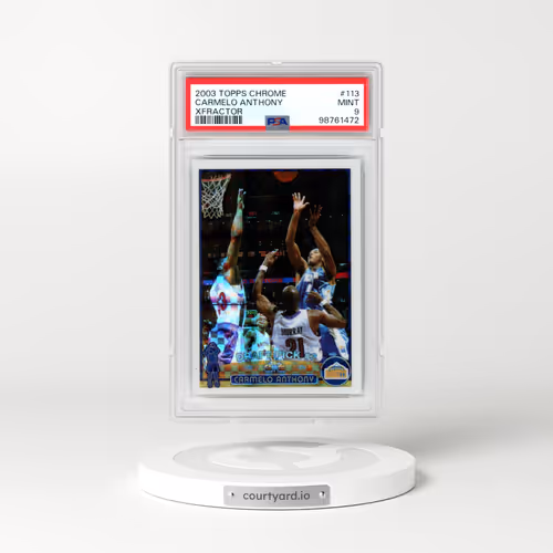 2003 Topps Chrome #113 Carmelo Anthony - Xfractor (PSA 9 MINT)