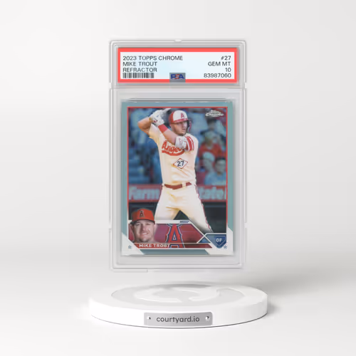 2023 Topps Chrome #27 Mike Trout - Refractor (PSA 10 GEM MINT)