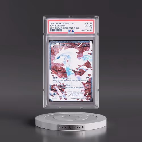 2013 Pokémon Black & White Legendary Treasures Radiant Collection #22/25 Reshiram - Full Art (PSA 6