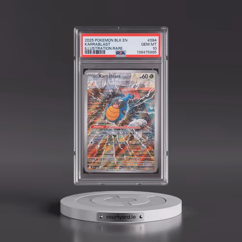 2025 Pokémon Blk EN-Black Bolt #094 Karrablast - Illustration Rare (PSA 10 GEM MINT)