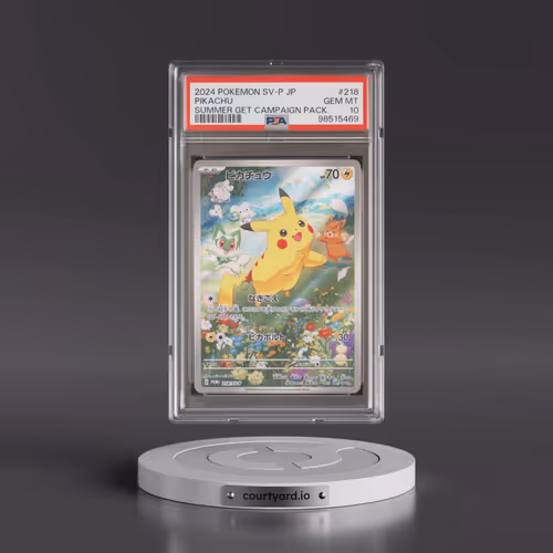 2024 Pokémon SV-P Promo #218 Pikachu - Summer of Pokeca Is Here! Promo Card Get Campaign Pack (PSA 1